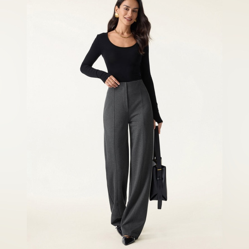 Stretch Ponte High Rise Straight Leg Pants with Pockets size small NWOT